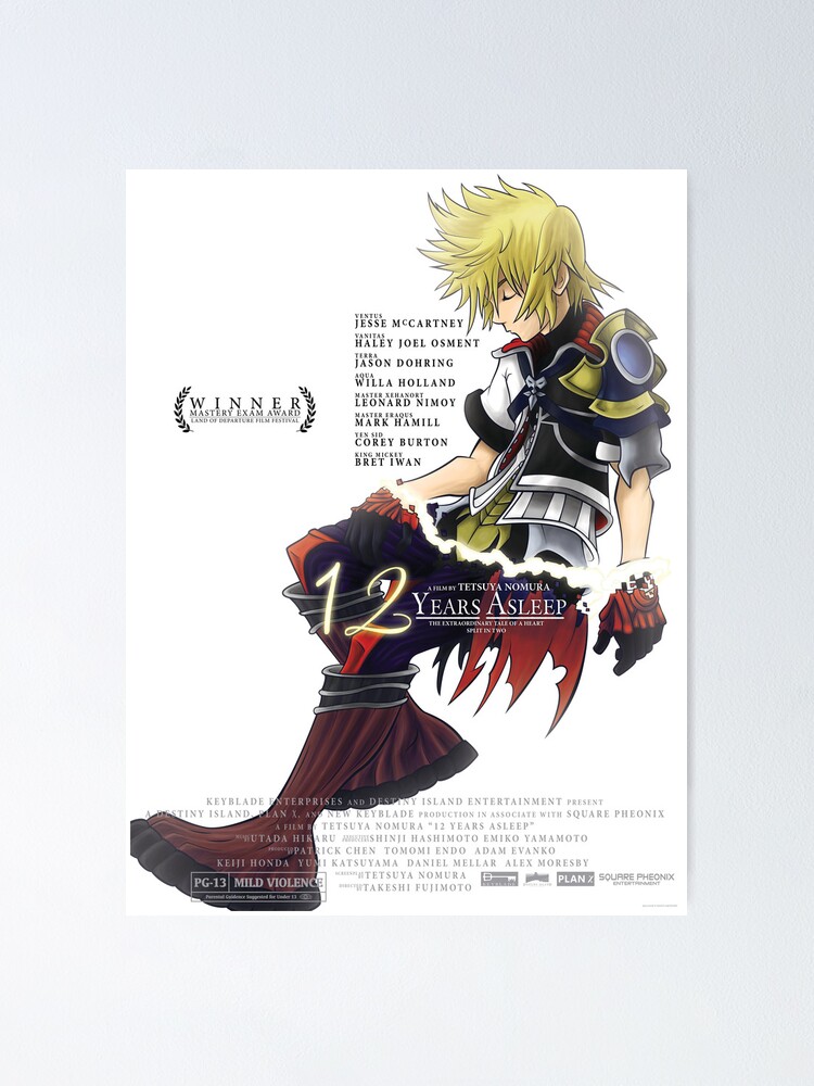 Kingdom Hearts 12 Years Asleep Poster By Fpartistry Redbubble