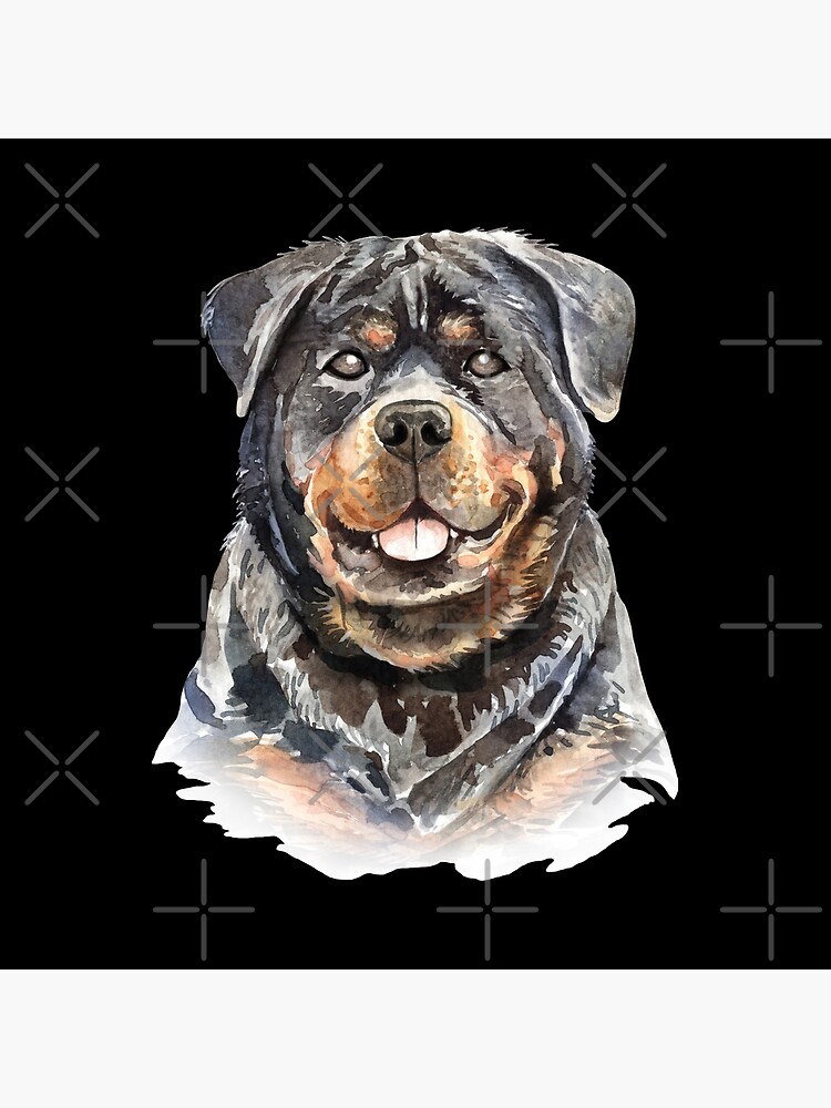 Watercolor Rottweiler Dog by dog-gifts