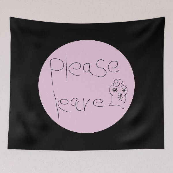 Item preview, ATEEZ PLEASE LEAVE Funny Instagram Live Doodle designed and sold by SugarSaint.