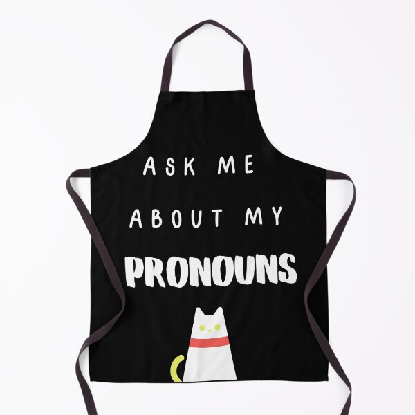 Item preview, Ask Me About My Pronouns - White Text designed and sold by Wisps & Whiskers Designs.