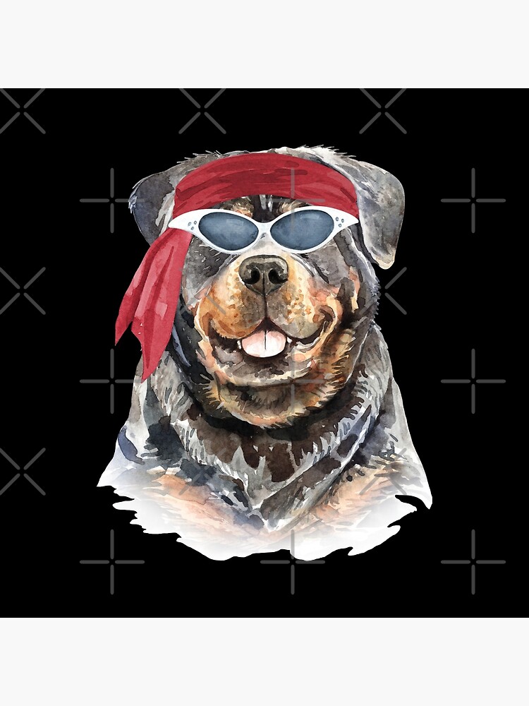 Watercolor Rottweiler shades,gym,exercise, by dog-gifts
