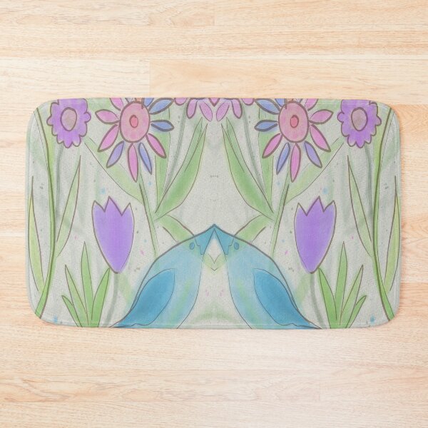 Item preview, Digital watercolor study, bird in flower garden designed and sold by MelanieNad.