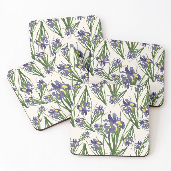 Item preview, Exotic purple dutch iris flower pattern design designed and sold by EarthyPlanty.
