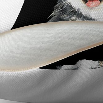 Alternate view of Watercolor Siberian Husky Top Hat Throw Pillow