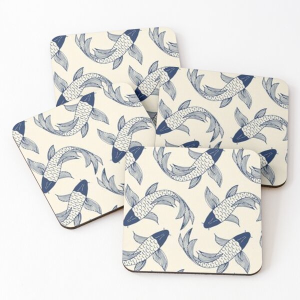 Item preview,  Blue White Koi Fish  designed and sold by lotusbud.