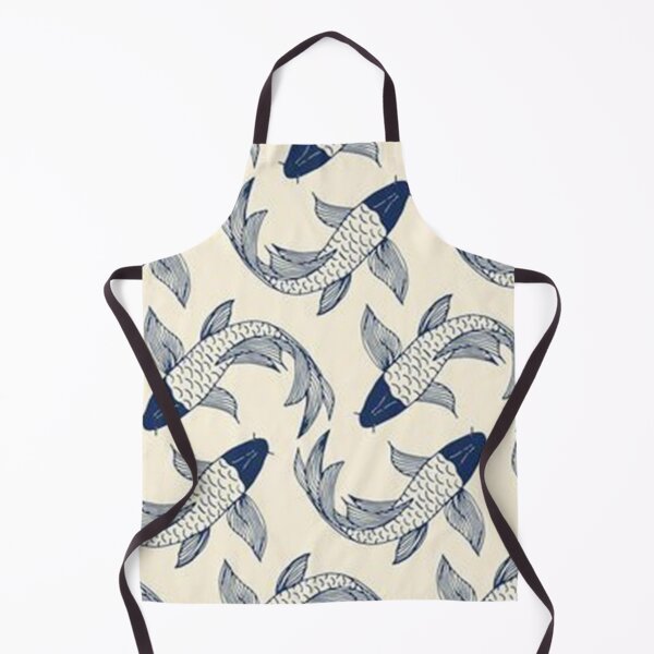 Item preview, Blue White Koi Fish designed and sold by lotusbud.