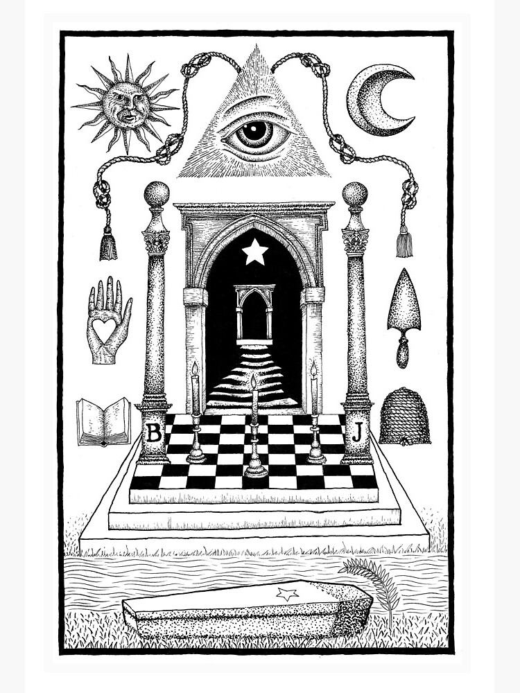 Masonic 2nd degree tracing board by Gemma Gary | Art Board Print