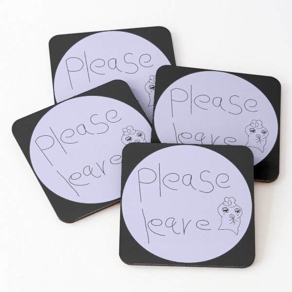 Item preview, ATEEZ PLEASE LEAVE Funny Instagram Live Doodle BLUE designed and sold by SugarSaint.
