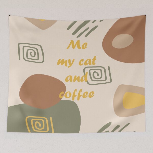 Item preview, Me My Cat And Coffee designed and sold by djal-lk.