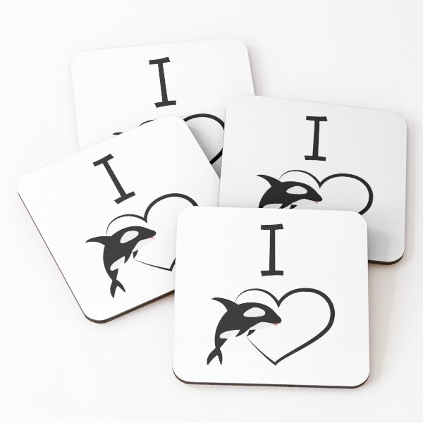 Item preview, i love orcas (Black) designed and sold by AdelDa19.
