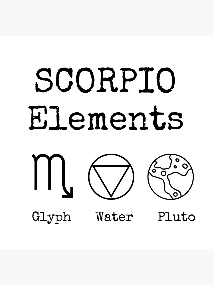 Scorpio Elements Design Art Board Print