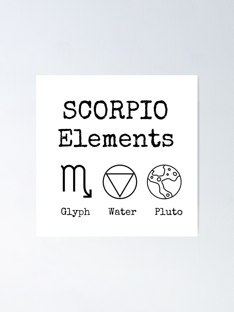 Scorpio Elements Design Poster