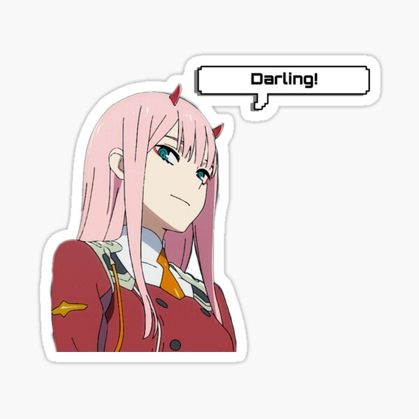 zero two sticker for sale by xlunaetic redbubble