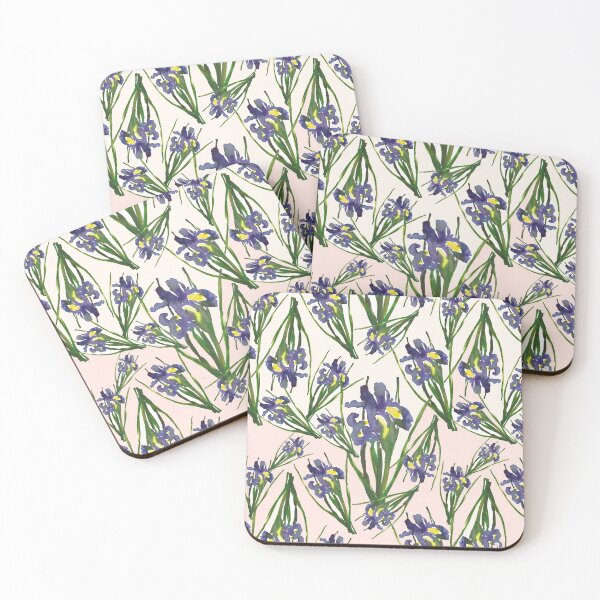 Item preview, Exotic pinky purple dutch iris flower pattern design designed and sold by EarthyPlanty.
