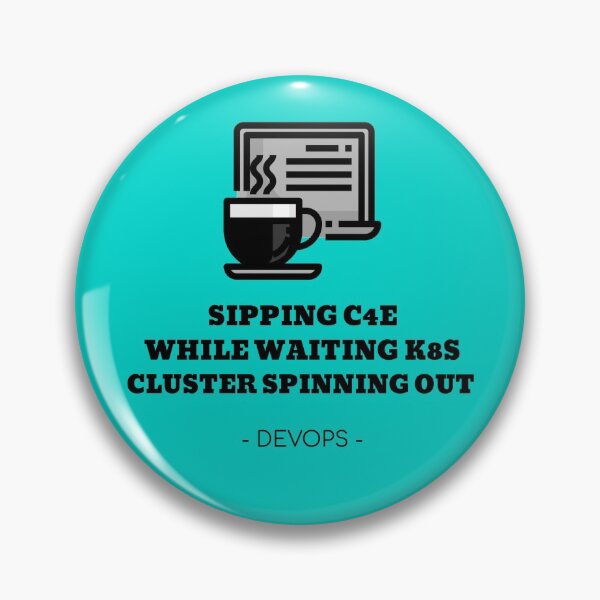 Item preview, Sipping Coffee While Waiting Kubernetes Spinning designed and sold by aviationgeektee.