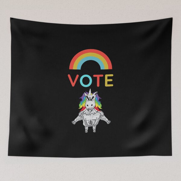 Item preview, voting unicorn designed and sold by UsaHappyArt.