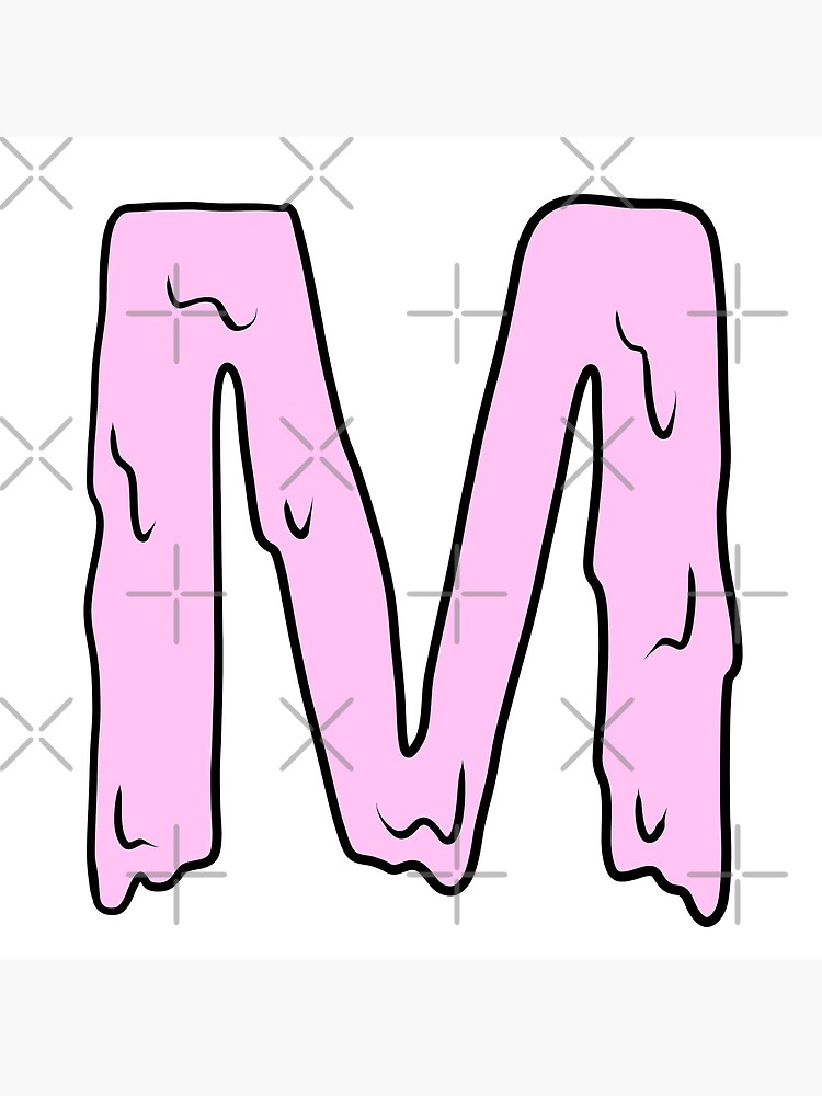 melting pastel pink A (initial) Sticker for Sale by illhustration