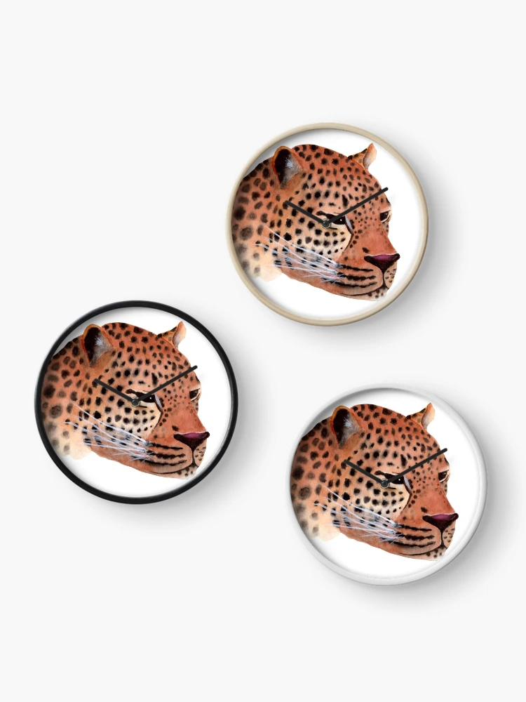Thumbnail 3 of 4, Clock, Brooding Leopard designed and sold by bydaphne.