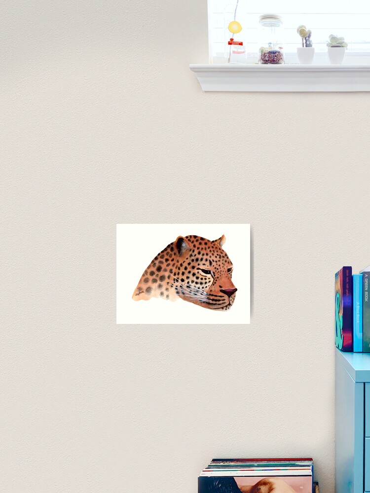 Thumbnail 2 of 3, Art Print, Brooding Leopard designed and sold by bydaphne.