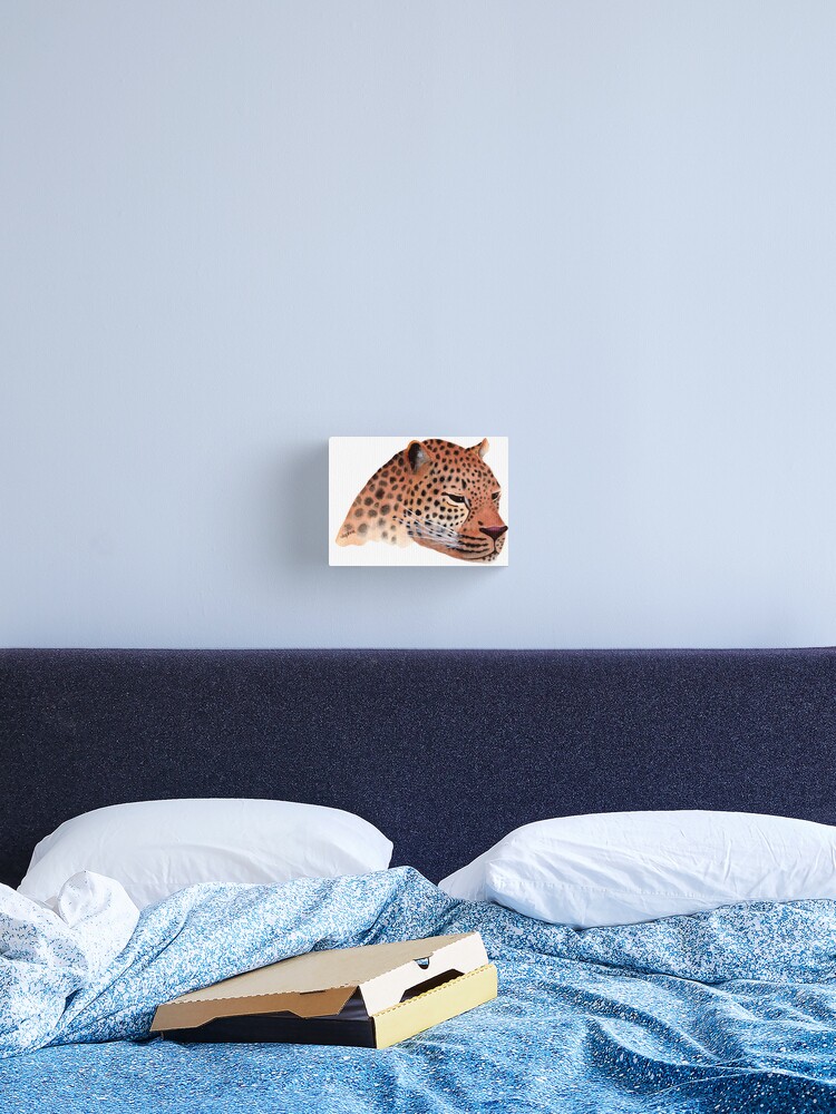 Thumbnail 2 of 3, Canvas Print, Brooding Leopard designed and sold by bydaphne.