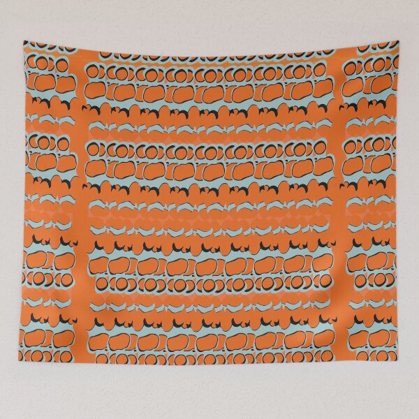 Item preview, orange fish pattern, tiger pattern designed and sold by Design Universe.