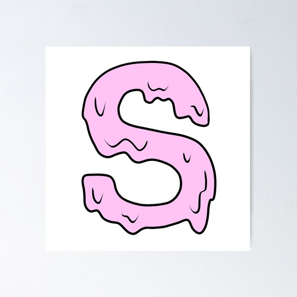 melting pastel pink A (initial) Sticker for Sale by illhustration