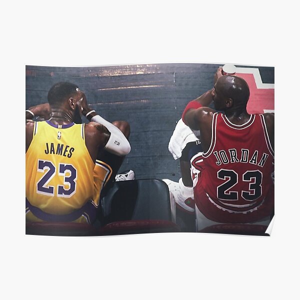 Lebron James Michael Jordan Poster Poster
