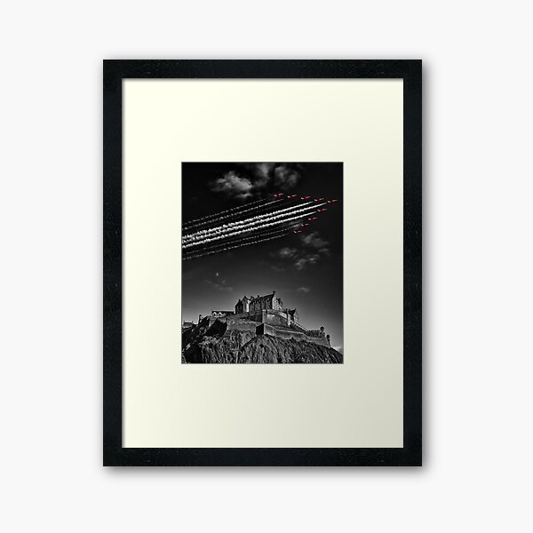 Red Arrows in B&W Framed Art Print