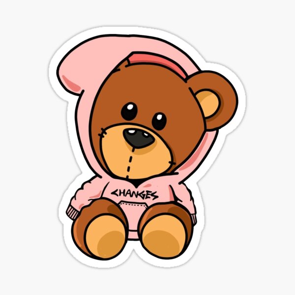 Cambia el regalo del oso de peluche para mamá, hijo, papá Pegatina