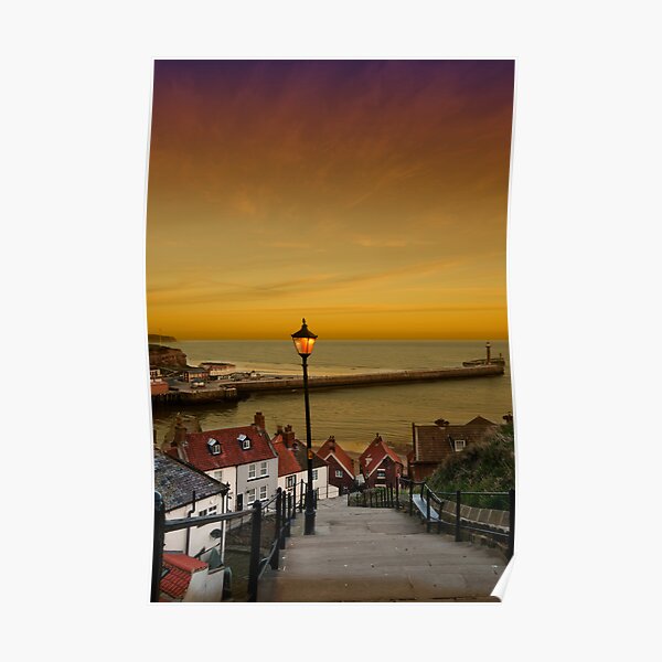Whitby Sunset Poster