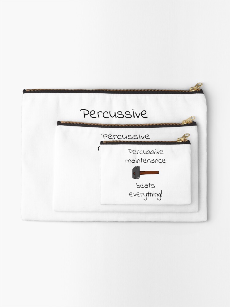 Alternate view of percussive maintenance Zipper Pouch