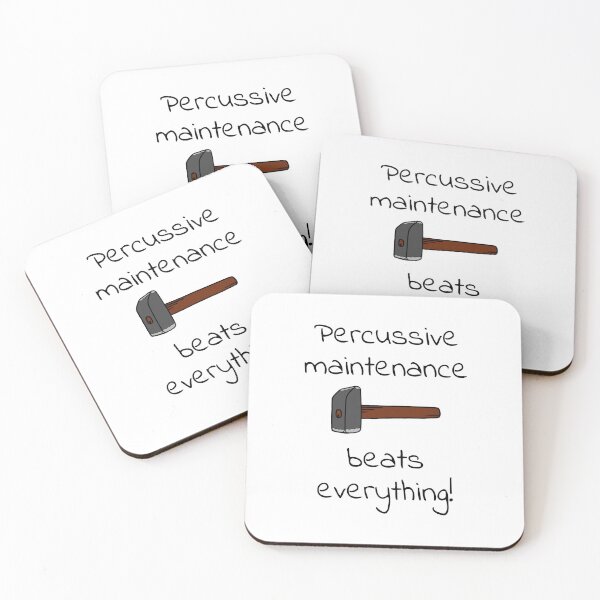 Item preview, percussive maintenance designed and sold by coldteacomics.