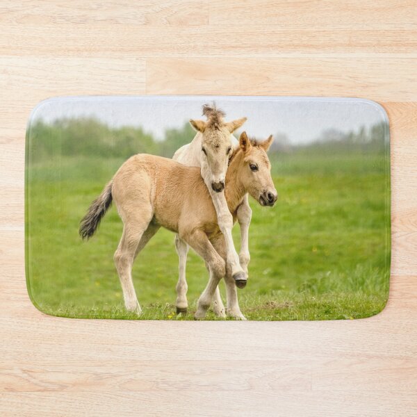 Item preview, Funny Konik foals playing together in spring designed and sold by Katho Menden.