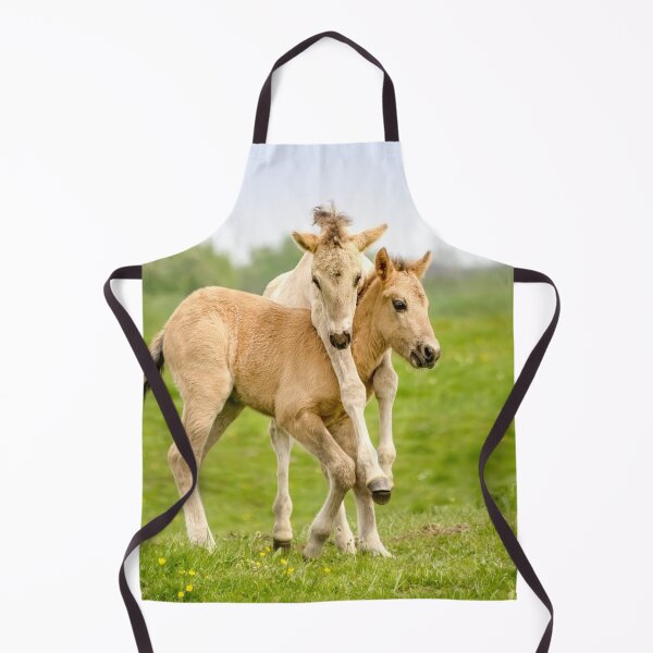 Item preview, Funny Konik foals playing together in spring designed and sold by Katho Menden.