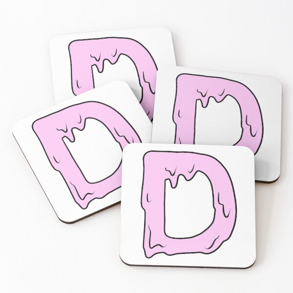 Item preview, melting pastel pink D initial  designed and sold by illhustration.