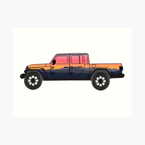 Download Jeep Gladiator Art Print By Tylervoth Redbubble