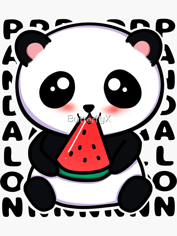 Cute Panda Eating Watermelon Graphic by neves.graphic777 · Creative Fabrica