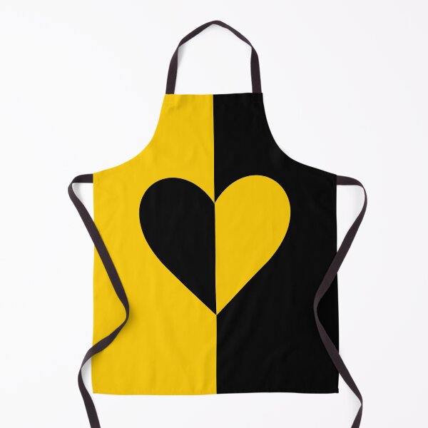 Item preview, Half-hearted: Bumblebee yellow and black heart inverted colours designed and sold by Deegital18.