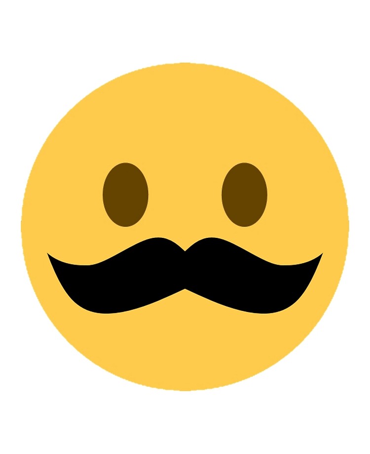 mustache emoji iphone