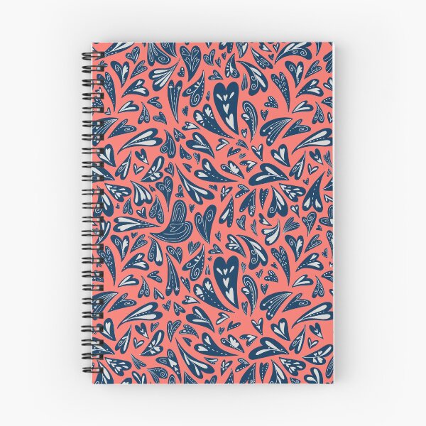Item preview, Blue hearts on coral designed and sold by Angela Sbandelli.