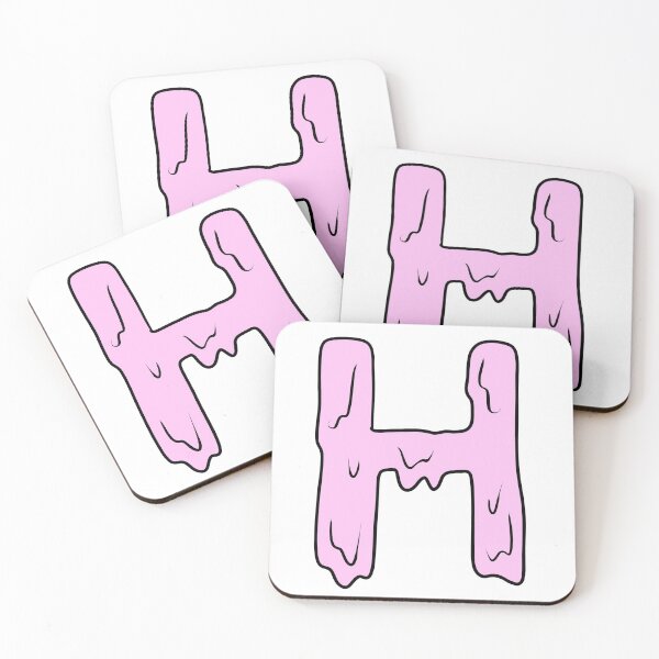 Item preview, melting pastel pink H initial  designed and sold by illhustration.
