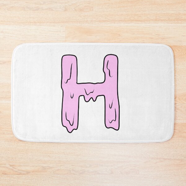 Item preview, melting pastel pink H initial  designed and sold by illhustration.