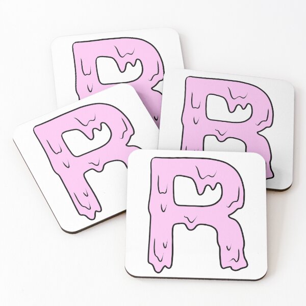 Item preview, melting pastel pink R initial  designed and sold by illhustration.