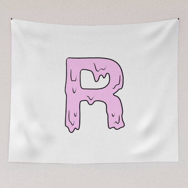 Item preview, melting pastel pink R initial  designed and sold by illhustration.