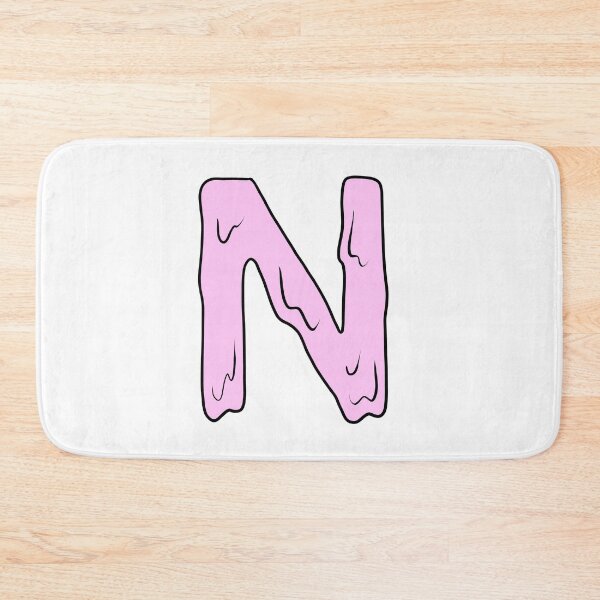Item preview, melting pastel pink N initial  designed and sold by illhustration.