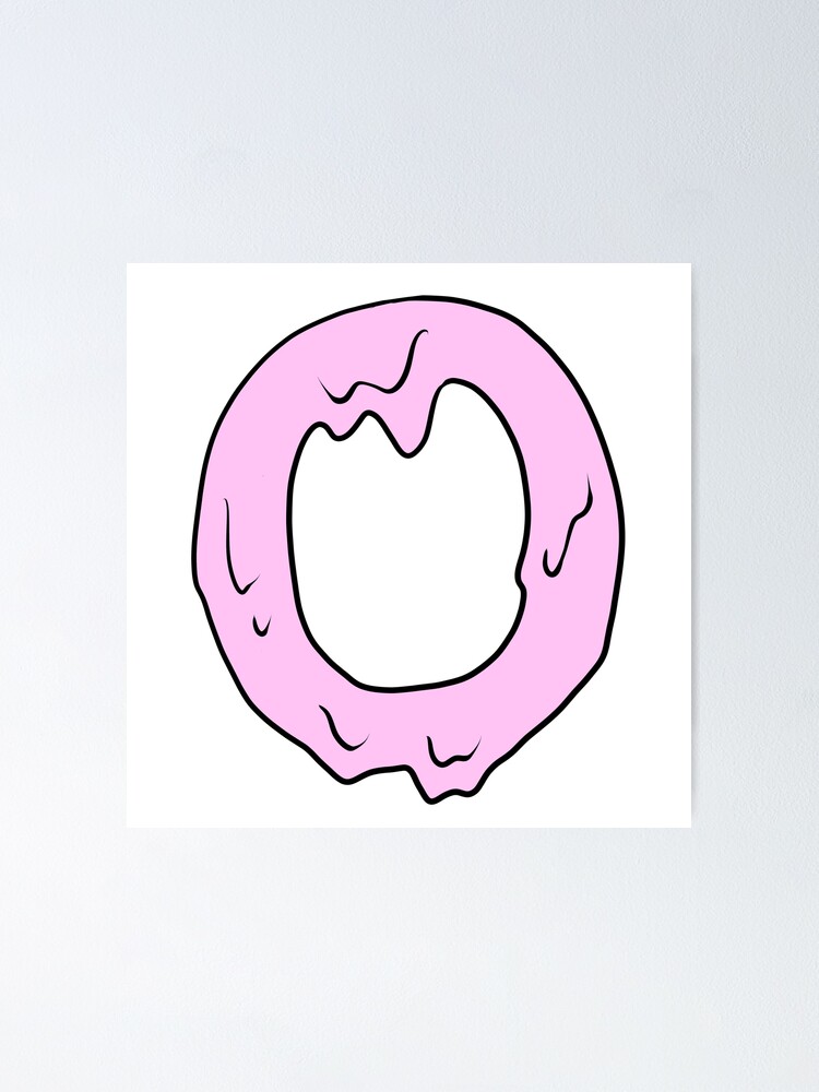 melting pastel pink O initial | Poster