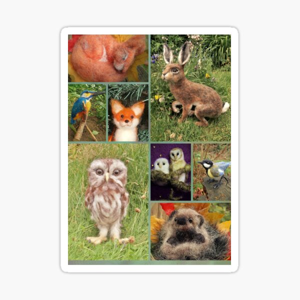 Felty Collage No.3 Sticker