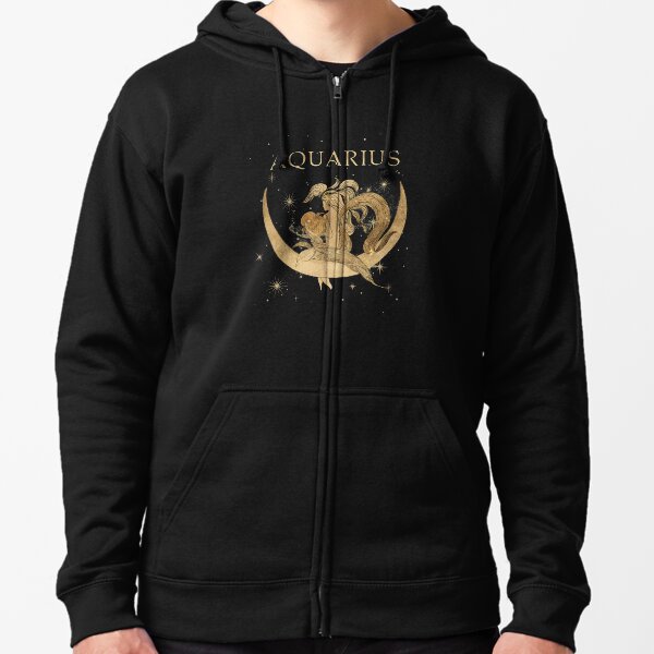 Aquarius zodiac woman Zipped Hoodie