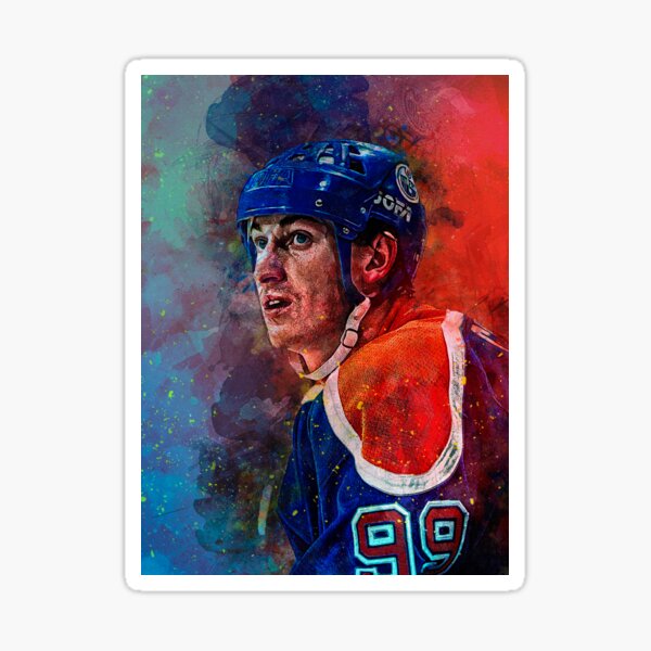 Gretzky Oilers Mischtechnik Sticker