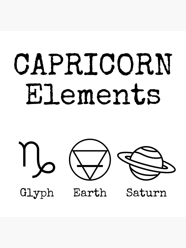 Capricorn Elements Design Art Board Print